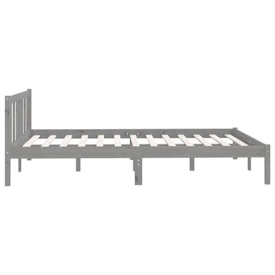 Bed Frame White Solid Pinewood 120x200 cm