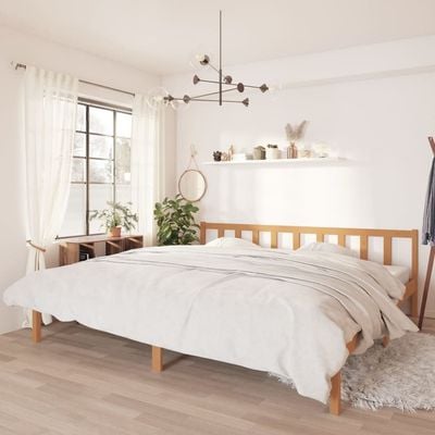 Bed Frame Grey Solid Pinewood 120x200 cm