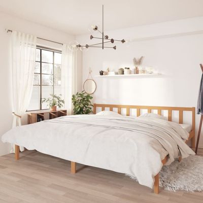 Bed Frame Grey Solid Pinewood 120x200 cm