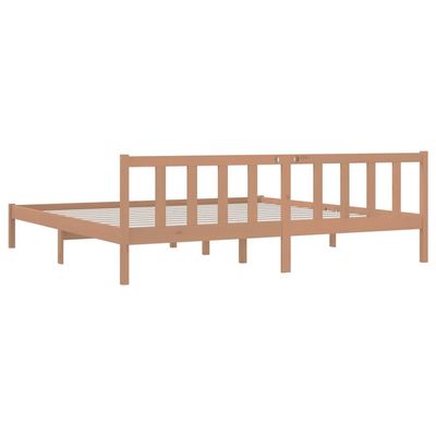 Bed Frame Grey Solid Pinewood 120x200 cm