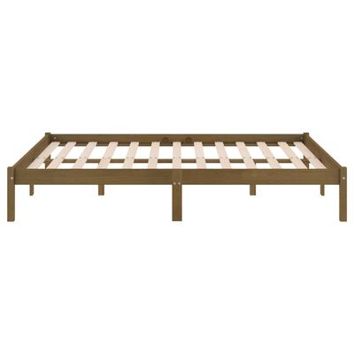 Bed Frame Solid Pinewood 140x200 cm