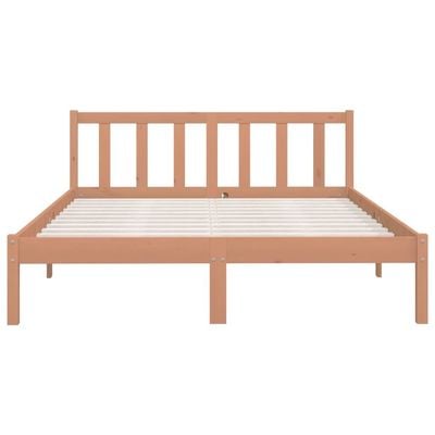 Bed Frame White Solid Pinewood 140x200 cm