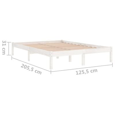 Bed Frame Honey Brown Solid Pinewood 140x200 cm