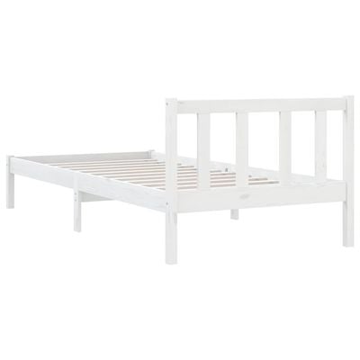 Bed Frame Black Solid Pinewood 160x200 cm