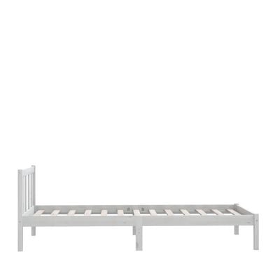 Bed Frame Black Solid Pinewood 160x200 cm