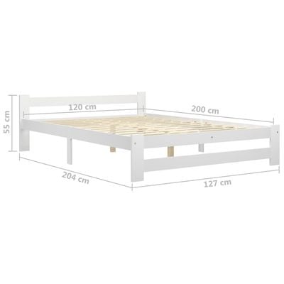 Bed Frame Honey Brown Solid Pinewood 200x200 cm