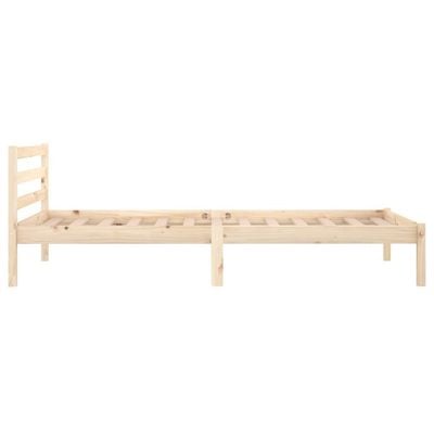 Bed Frame Black Solid Pinewood 200x200 cm