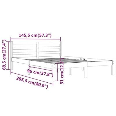 Day Bed Solid Wood Pine 90x200 cm Black