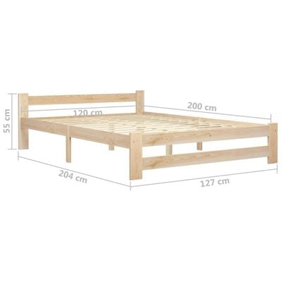 Day Bed Solid Wood Pine 120x200 cm White