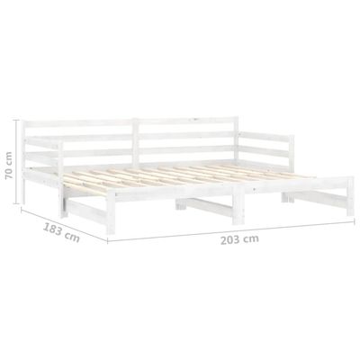 Day Bed Solid Wood Pine 140x200 cm Double Grey