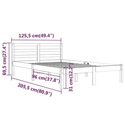 Day Bed Solid Wood Pine 140x200 cm Double Honey Brown