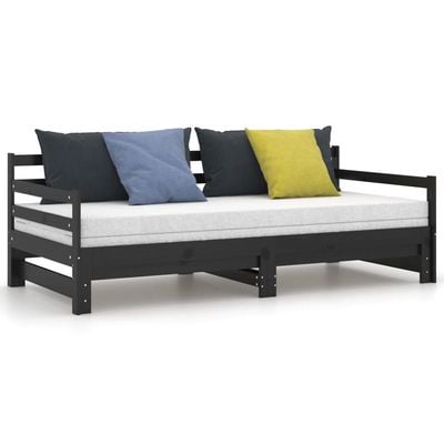 Day Bed Solid Wood Pine 160x200 cm Queen Size White