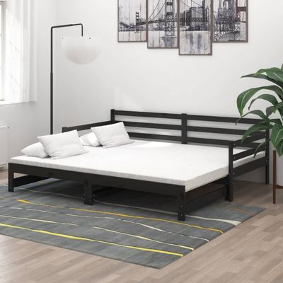 Day Bed Solid Wood Pine 160x200 cm Queen Size White
