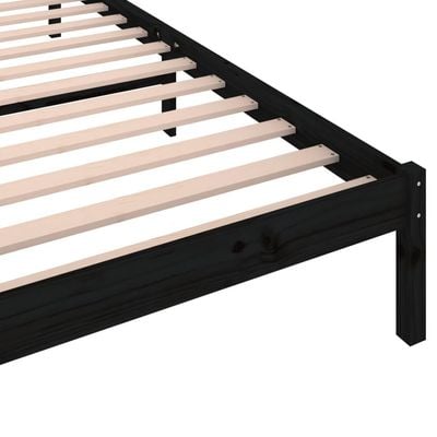 Day Bed Solid Wood Pine 160x200 cm Queen Size Black