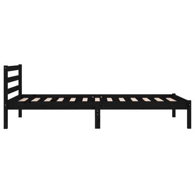 Day Bed Solid Wood Pine 160x200 cm Queen Size Black