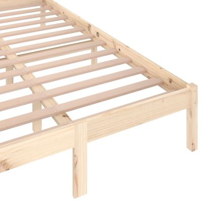 Bed Frame Solid Wood Pine 180x200 cm King White