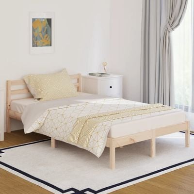 Bed Frame Solid Wood Pine 180x200 cm King White