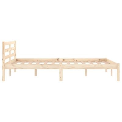 Bed Frame Solid Wood Pine 180x200 cm King White