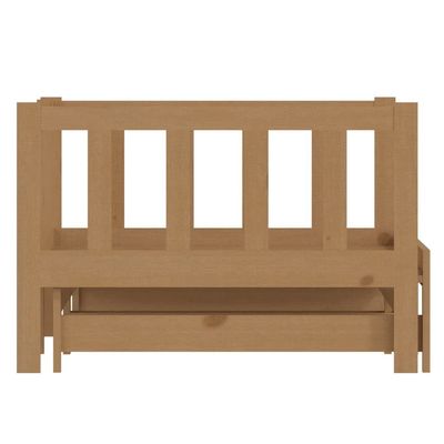 Bed Frame Solid Wood Pine 180x200 cm King Grey