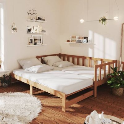 Bed Frame Solid Wood Pine 180x200 cm King Grey