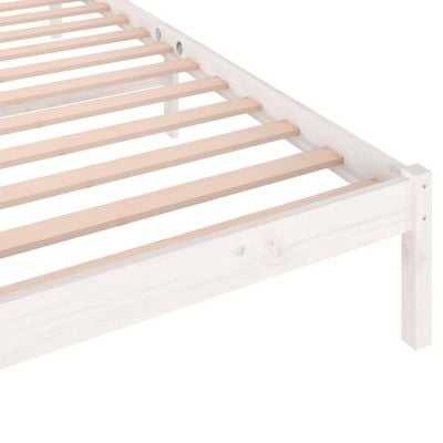 Bed Frame Solid Wood Pine 180x200 cm King Black