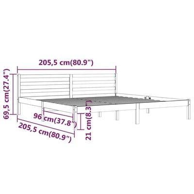 Day Bed Solid Wood Pine 200x200 cm Super King White