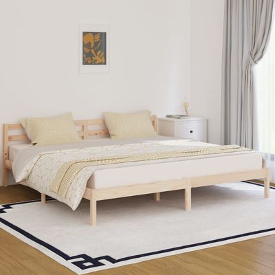 Day Bed Solid Wood Pine 200x200 cm Super King Grey