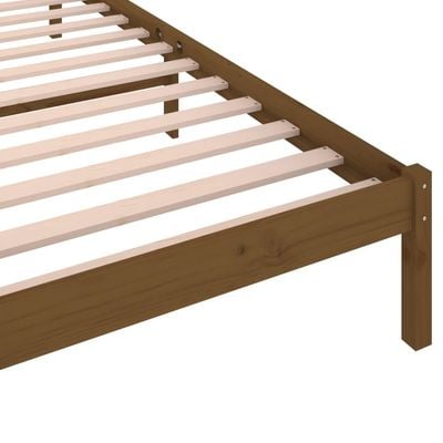 Day Bed Solid Wood Pine 200x200 cm Super King Honey Brown