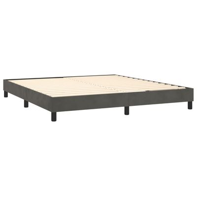 Box Spring Bed Frame Dark Grey 180x200 cm Super King Velvet