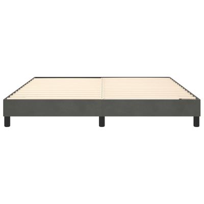 Box Spring Bed Frame Dark Grey 180x200 cm Super King Velvet