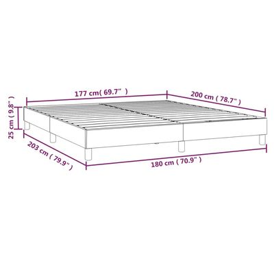 Box Spring Bed Frame Dark Grey 180x200 cm Super King Velvet