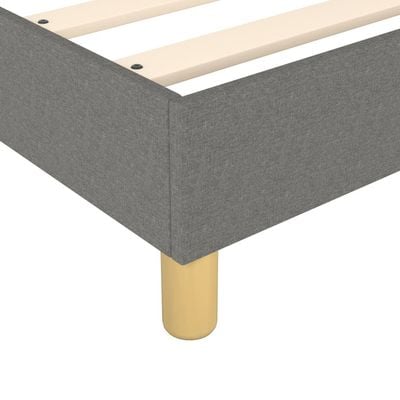 Box Spring Bed Frame Light Grey 180x200 cm King Fabric