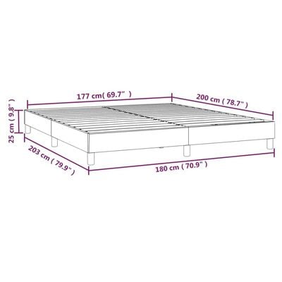 Box Spring Bed Frame Light Grey 180x200 cm King Fabric