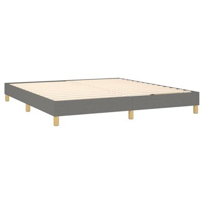 Box Spring Bed Frame Light Grey 180x200 cm King Fabric