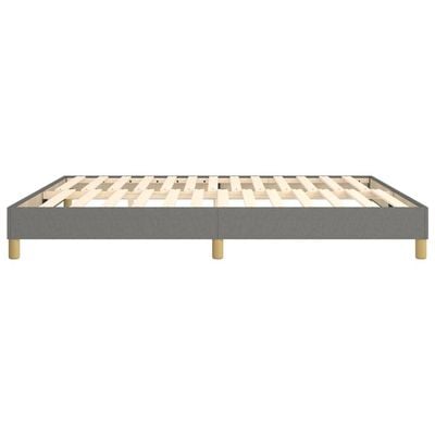 Box Spring Bed Frame Light Grey 180x200 cm King Fabric