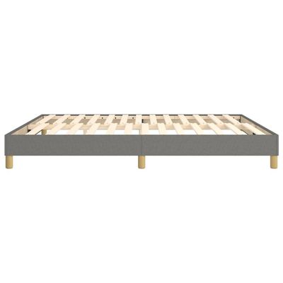 Box Spring Bed Frame Light Grey 180x200 cm King Fabric