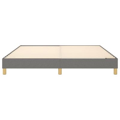 Box Spring Bed Frame Light Grey 180x200 cm King Fabric