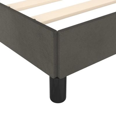 Box Spring Bed Frame Dark Grey 180x200 cm King Fabric