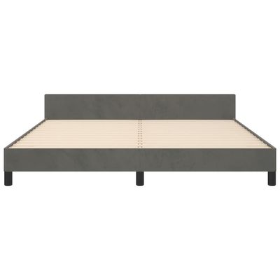Box Spring Bed Frame Dark Grey 180x200 cm King Fabric