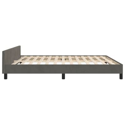 Box Spring Bed Frame Dark Grey 180x200 cm King Fabric