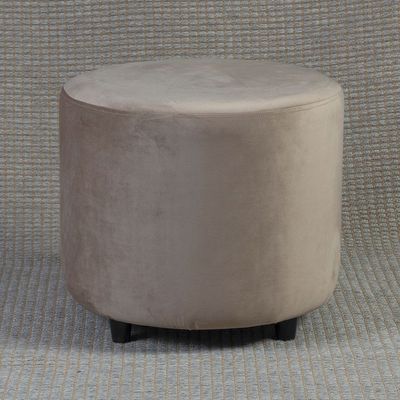 Home Canvas Ellie Pouffe Velvet Fabric 50cm Dia Gold