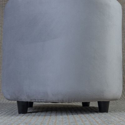 Home Canvas Ellie Pouffe Velvet Fabric 50cm Dia Brown