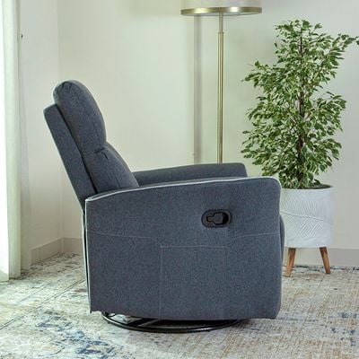 Home Canvas Parma Manual Recliner Dark Grey