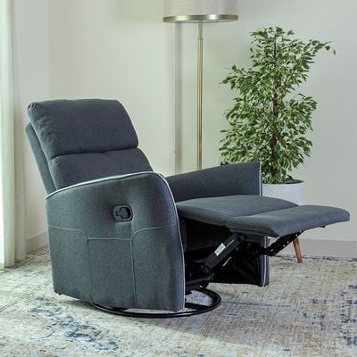 Home Canvas Parma Manual Recliner Dark Grey