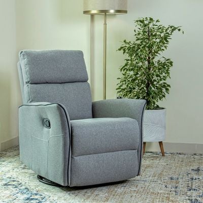 Home Canvas Parma Manual Recliner Light Grey