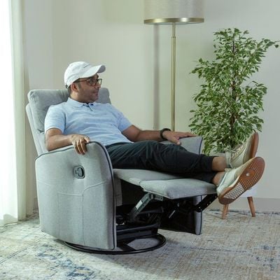 Home Canvas Parma Manual Recliner Light Grey