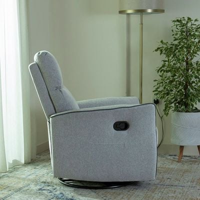 Home Canvas Parma Manual Recliner Light Grey