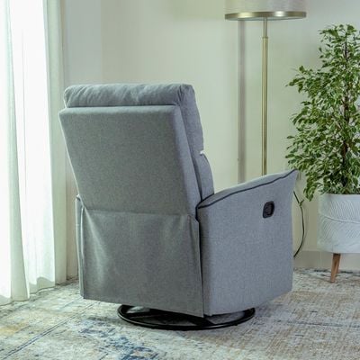 Home Canvas Parma Manual Recliner Light Grey