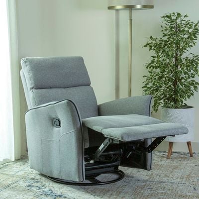 Home Canvas Parma Manual Recliner Light Grey