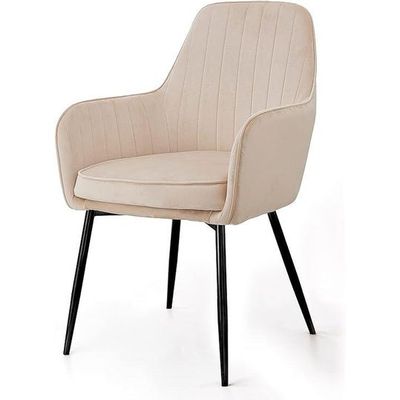 Wooden Twist Grievous Modern Cafe Dining Chair Metal Legs